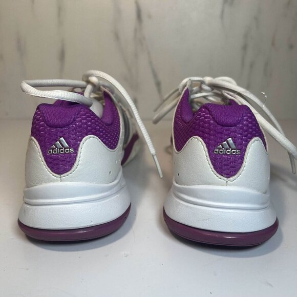 Adidas Sneakers Womens 6.5 White Purple Ambition II Lace Up Athletic Running - Picture 6 of 12